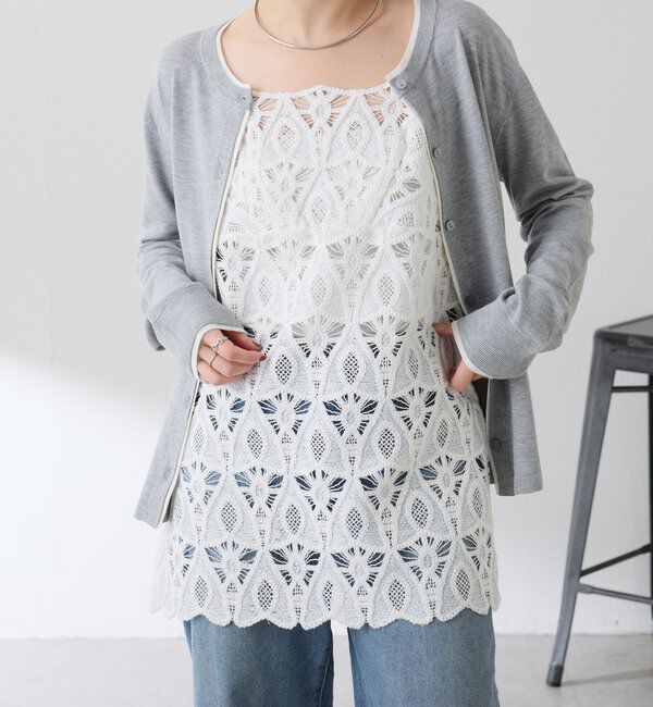  「パネルレースキャミソール」|シャツ・ブラウス|