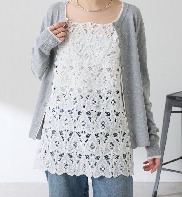  「パネルレースキャミソール」|シャツ・ブラウス|