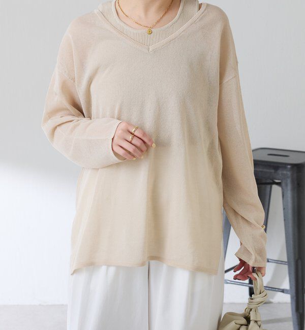  「レイヤードVネックニット」|ニット・セーター|