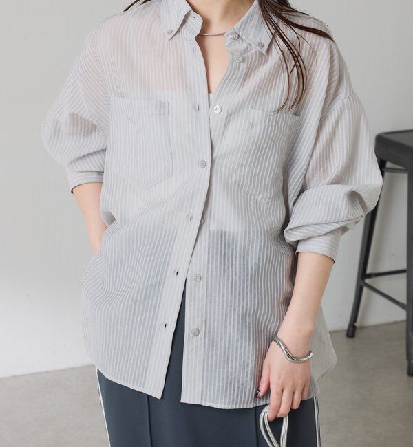  「シアーストライプシャツ」|シャツ・ブラウス|