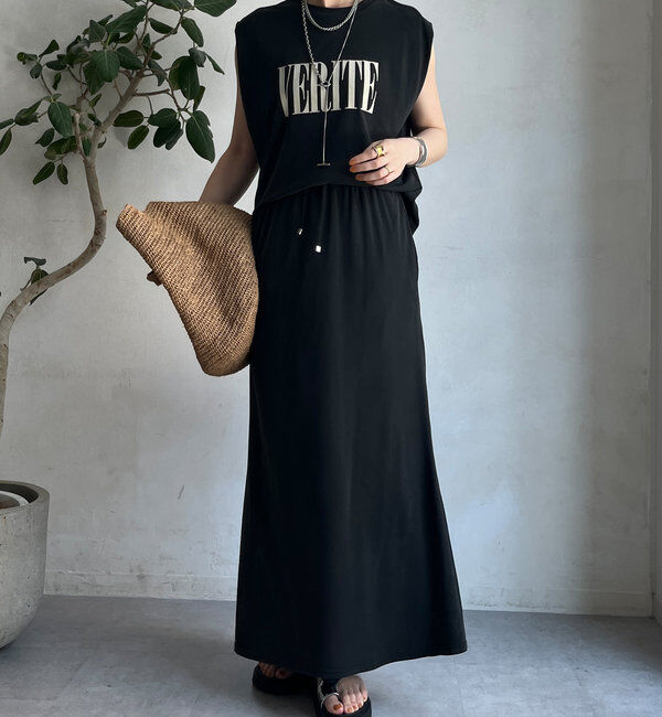  「【セットアップ可】ソフトロングスカート」|スカート|