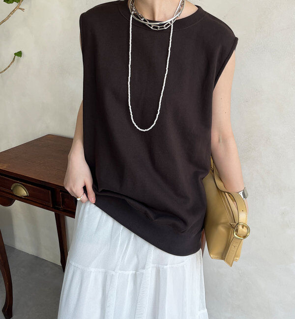  「スウェットタンクプルオーバー」|Tシャツ・カットソー|ブラウン