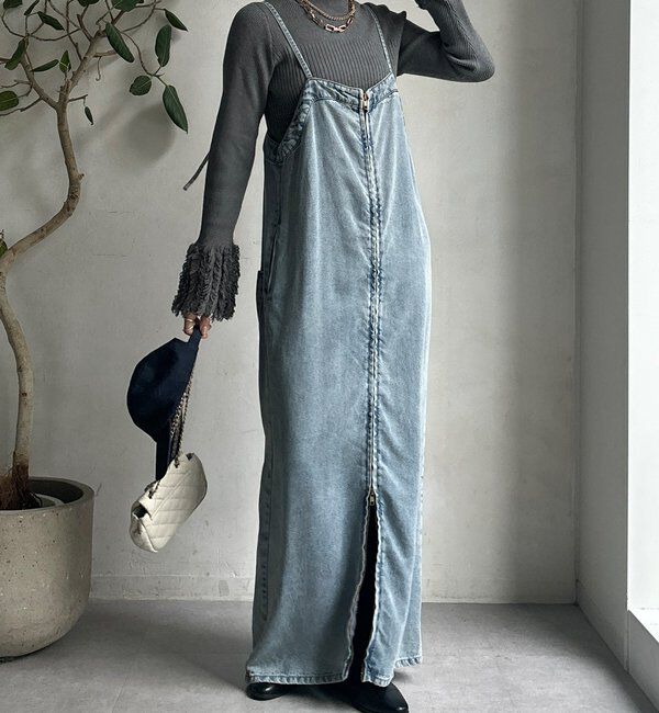  「【WEB限定】フリンジカフスリブニット」|ニット・セーター|