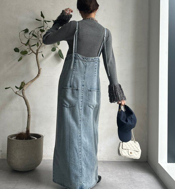  「【WEB限定】フリンジカフスリブニット」|ニット・セーター|