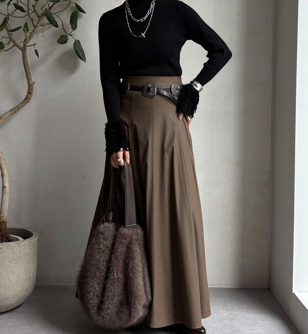  「【WEB限定】フリンジカフスリブニット」|ニット・セーター|