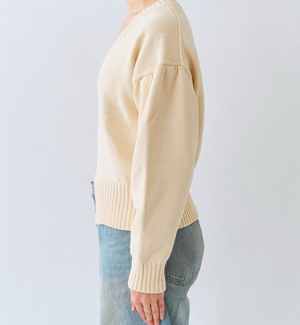  「予約【鮮度抜群】ギャザースリーブオーバーニット」|ニット・セーター|