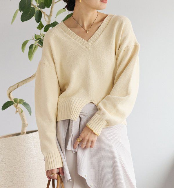  「予約【鮮度抜群】ギャザースリーブオーバーニット」|ニット・セーター|