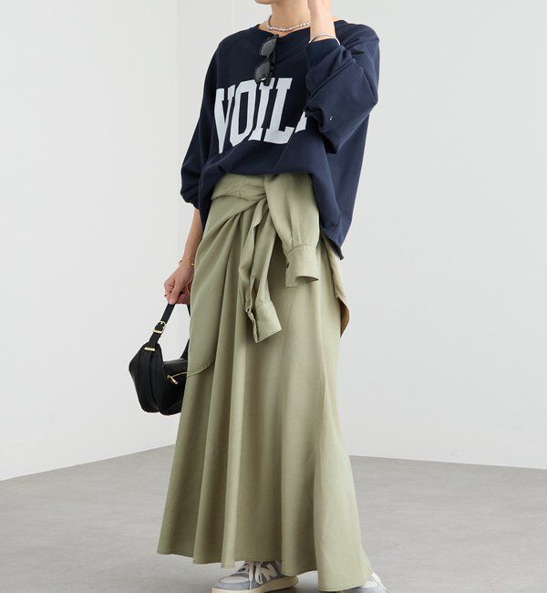  「予約【セットアップ可/上品な落ち感】ガーメントダイフレアバイアススカート」|スカート|