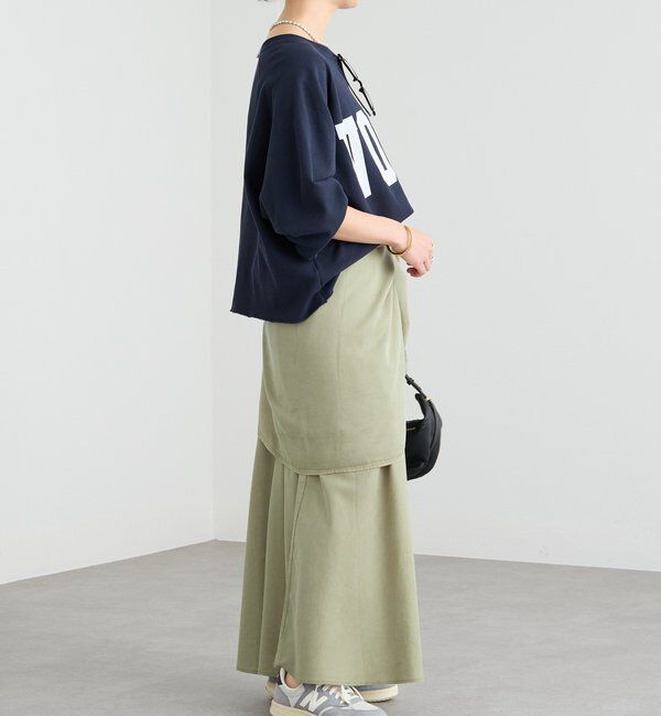  「予約【セットアップ可/上品な落ち感】ガーメントダイフレアバイアススカート」|スカート|
