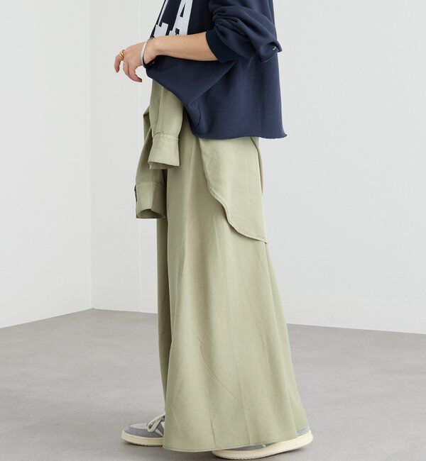  「予約【セットアップ可/上品な落ち感】ガーメントダイフレアバイアススカート」|スカート|