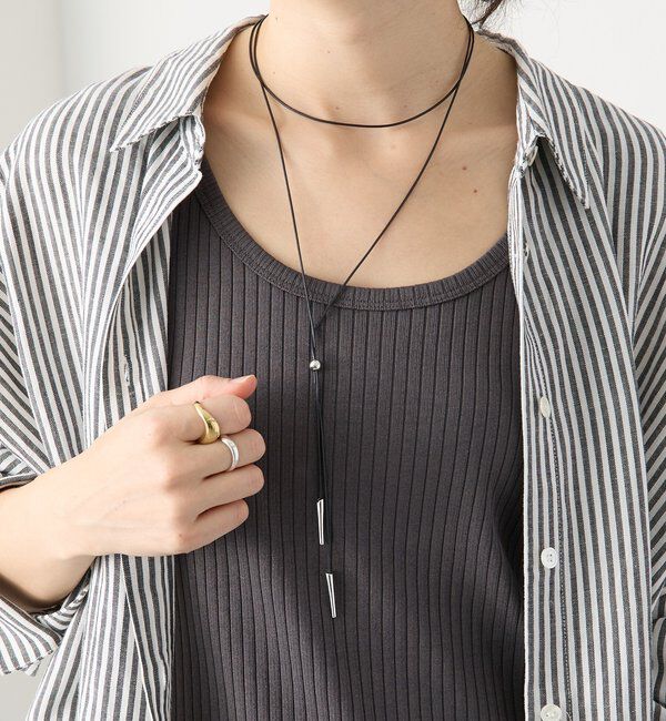  「予約【トレンド感◎】コードレイヤードチョーカー」|ネックレス|シルバー