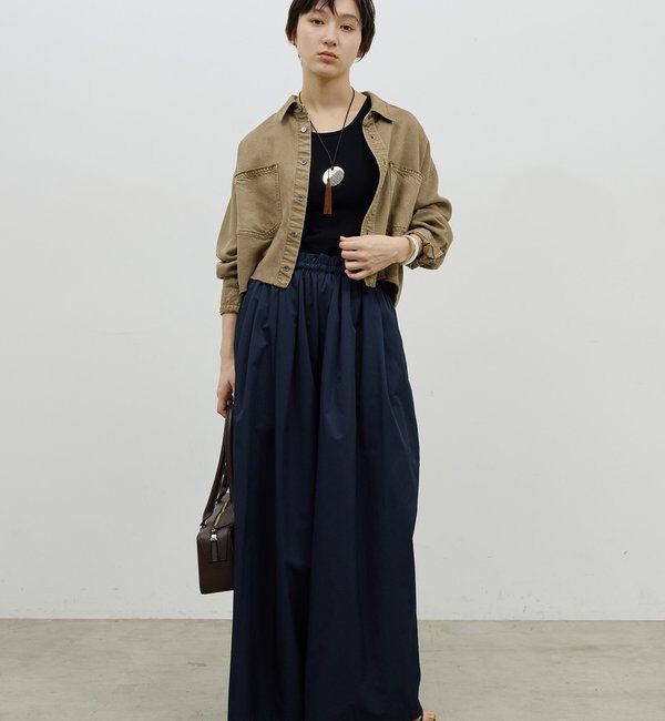 「ギャザーボリュームパンツ」|チノ|