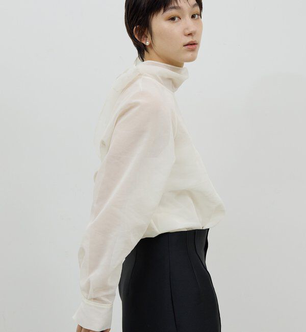  「【手洗い可】シアーボウタイブラウス」|シャツ・ブラウス|