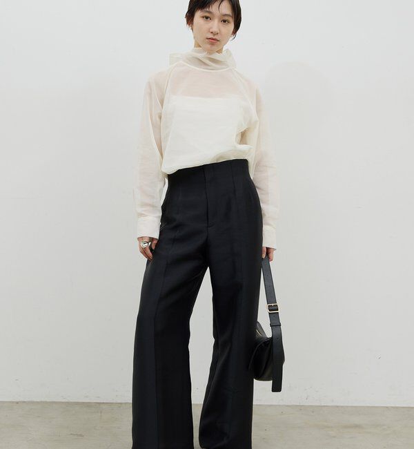  「【手洗い可】シアーボウタイブラウス」|シャツ・ブラウス|