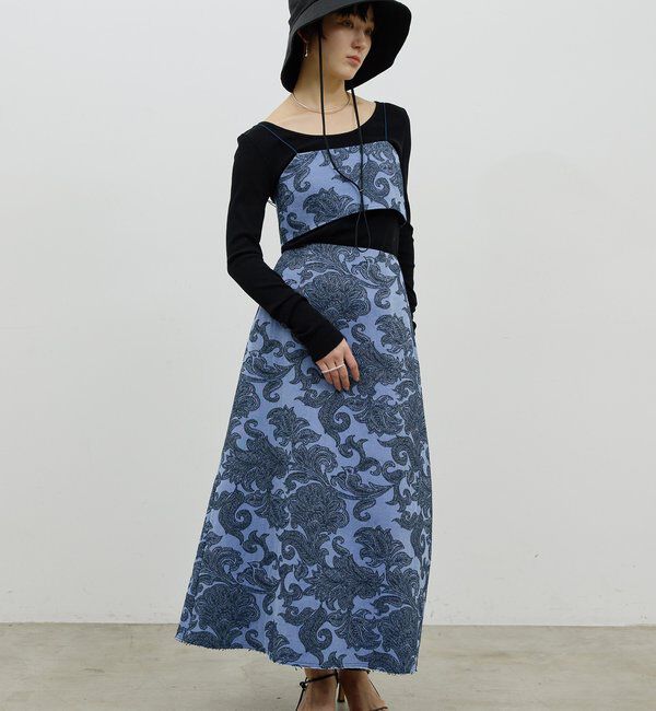  「【セットアップ対応】ジャガードスカート」|スカート|