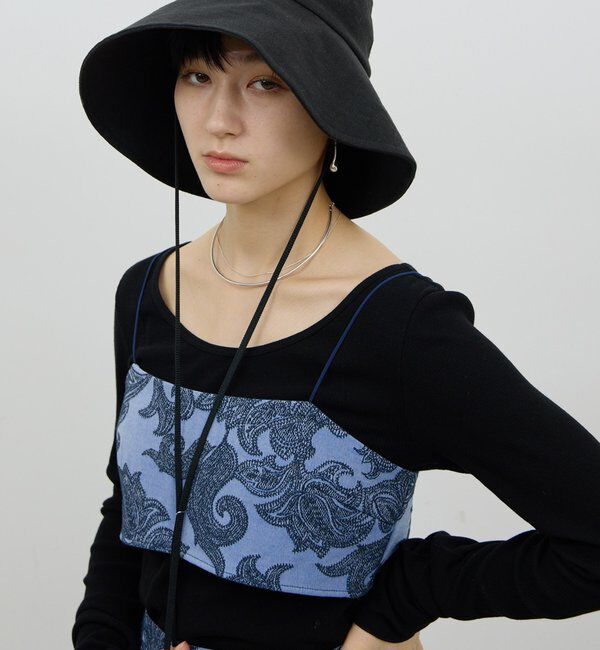  「【セットアップ対応】	ジャガードキャミ」|シャツ・ブラウス|