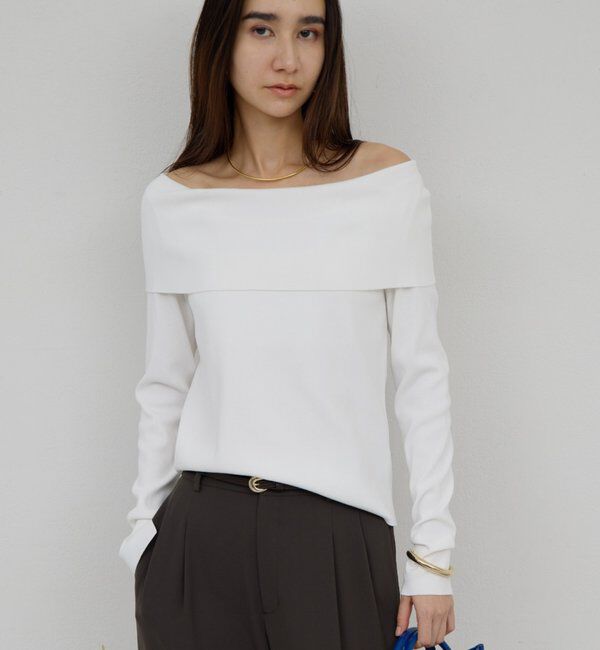  「【手洗い可】オフショルニット」|ニット・セーター|