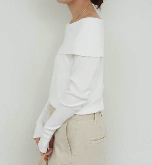  「【手洗い可】オフショルニット」|ニット・セーター|