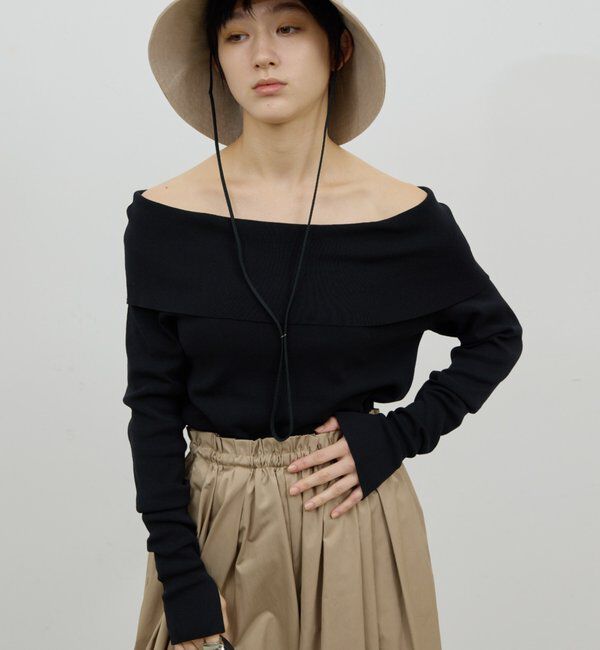  「【手洗い可】オフショルニット」|ニット・セーター|