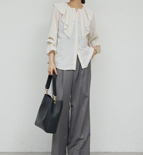  「ラッフルカラーブラウス」|シャツ・ブラウス|