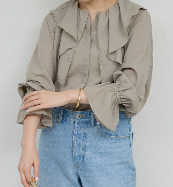  「ラッフルカラーブラウス」|シャツ・ブラウス|