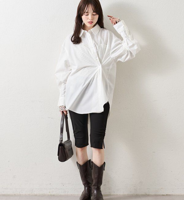 「ボタンレイヤードBIGシャツ」|シャツ・ブラウス|