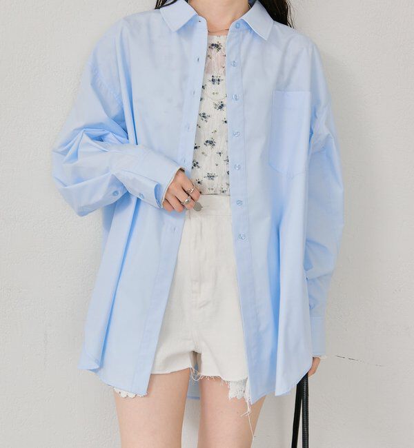  「ボタンレイヤードBIGシャツ」|シャツ・ブラウス|