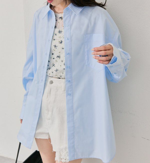  「ボタンレイヤードBIGシャツ」|シャツ・ブラウス|