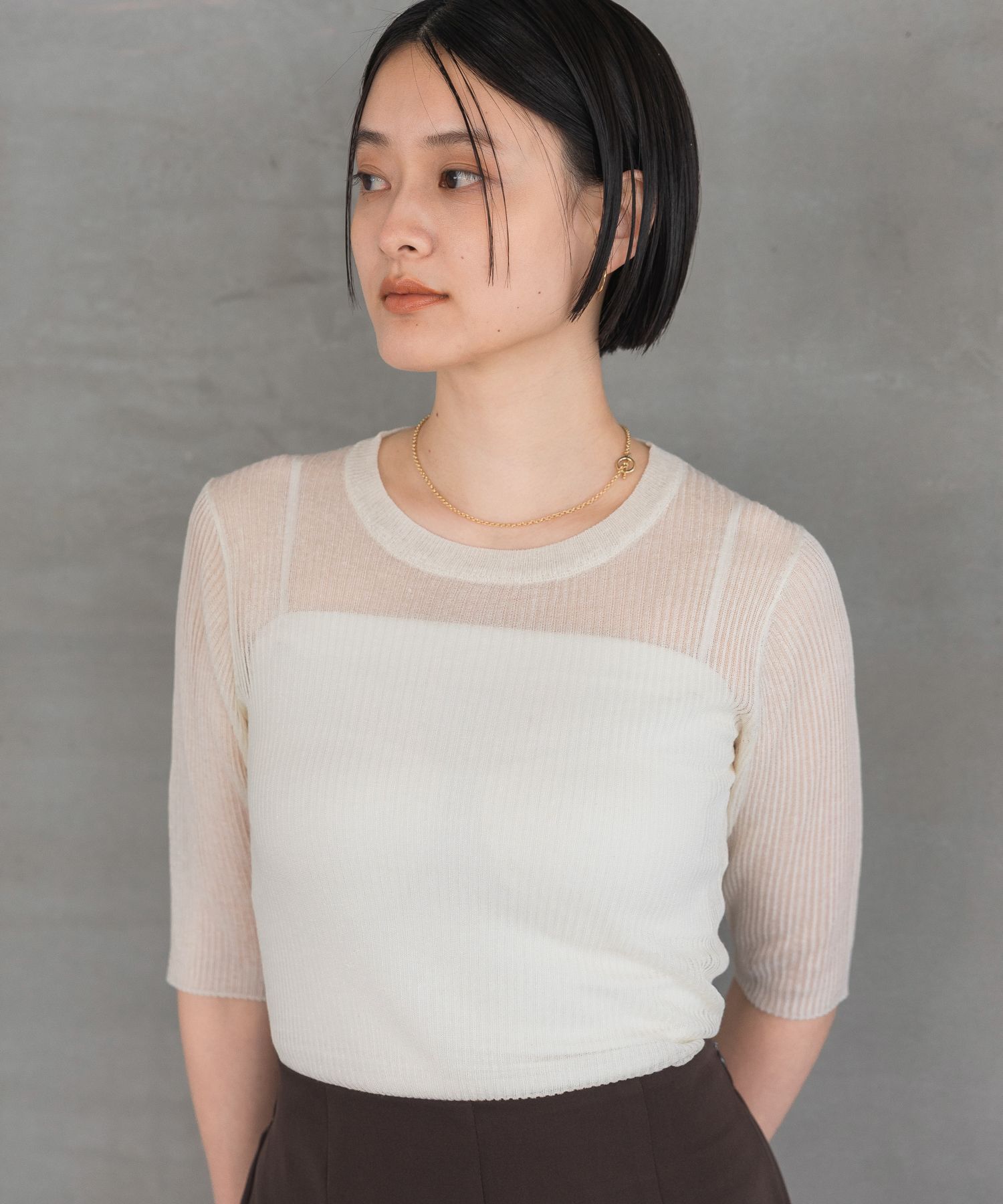 A part by 「シアーリブニットTEE」|ニット・セーター|