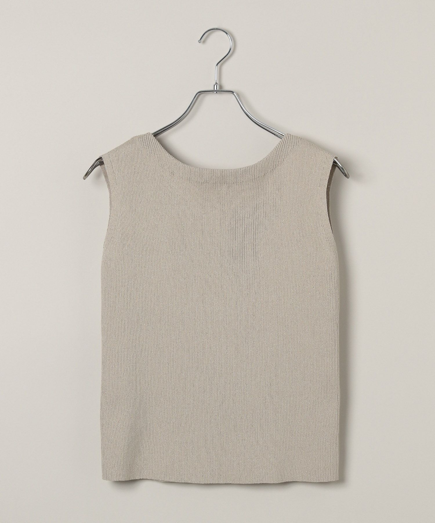 A part by 「ラメリブニットフレンチスリーブ」|タンクトップ|ライトグレー