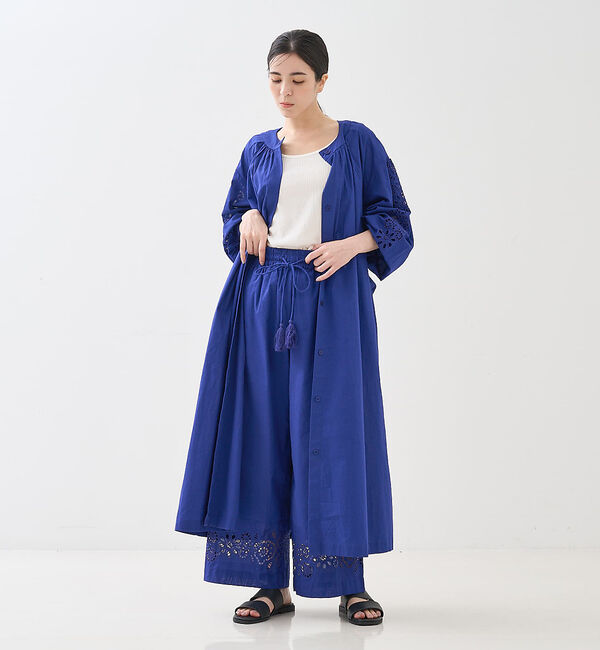 collex「アイレット刺繍ガウンワンピース」|ワンピース|