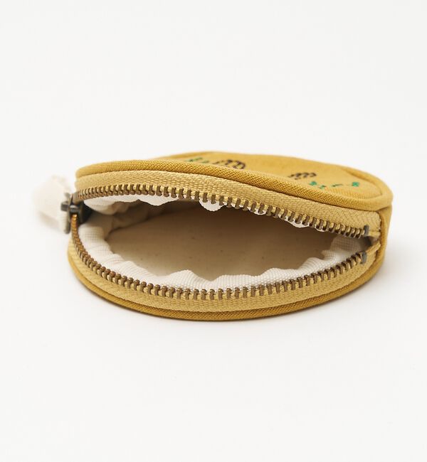 collex「【＋HAyU fabric】サークルポーチ 猫 刺繍」|ポーチ|