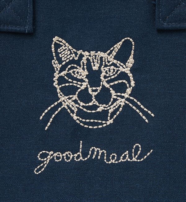 collex「【＋HAyU fabric】猫刺繍 ランチバッグ CAT　保冷・保温 レジャー」|エコバッグ|