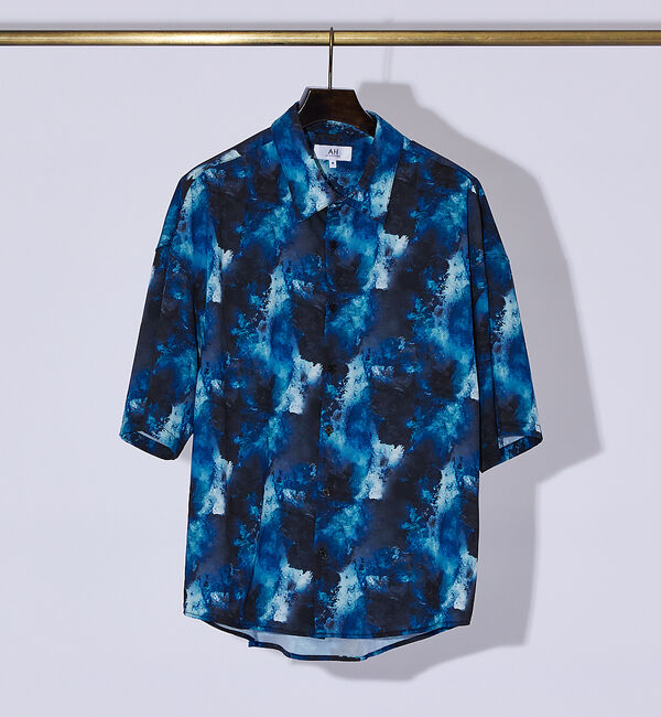 ABAHOUSE「【AH ABAHOUSE】アブストラクト柄 半袖シャツ」|シャツ・ブラウス|
