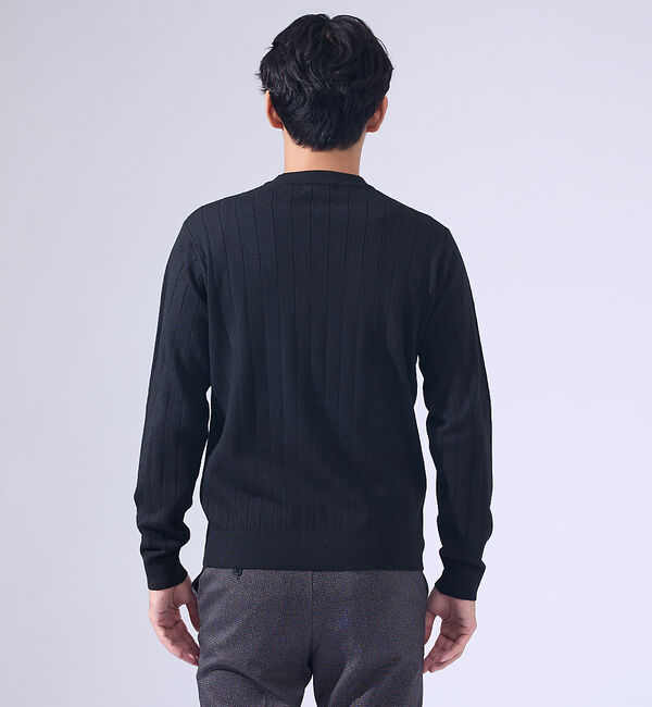 ABAHOUSE「【カシミヤタッチ】プルオーバー クルーネック ニット / ウォッシャブル」|ニット・セーター|