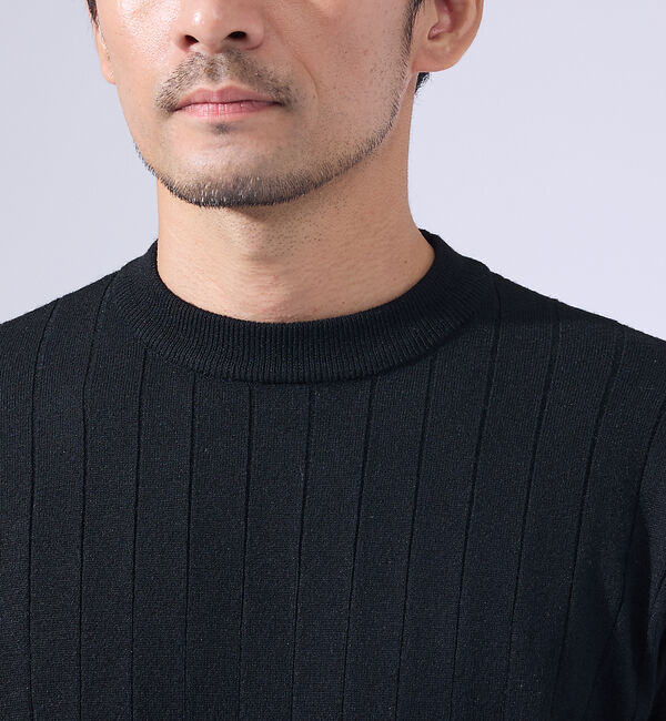 ABAHOUSE「【カシミヤタッチ】プルオーバー クルーネック ニット / ウォッシャブル」|ニット・セーター|