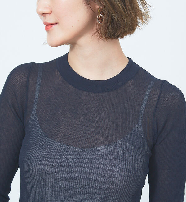 Rouge vif「透けリブニット」|ニット・セーター|