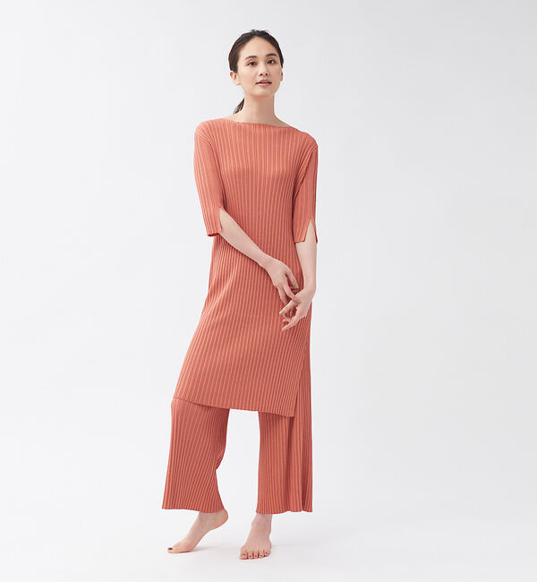 qualite「【WEB・一部店舗限定】《セットアップ対応》リブニットロングプルオーバー」|ニット・セーター|