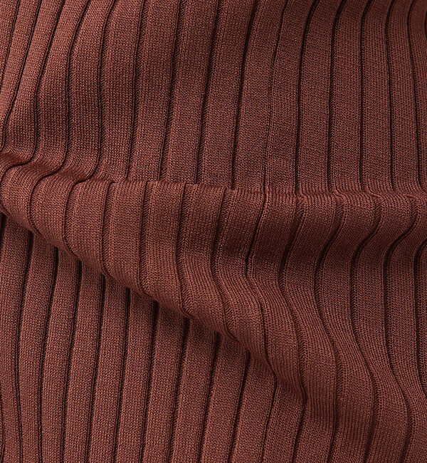 qualite「【WEB・一部店舗限定】《セットアップ対応》リブニットロングカーディガン」|カーディガン|