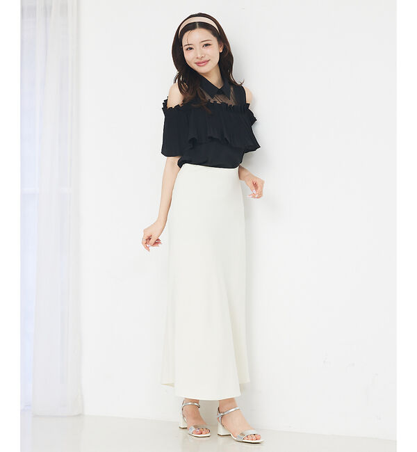 SELFIST「ショルダーオープンプリーツブラウス」|シャツ・ブラウス|