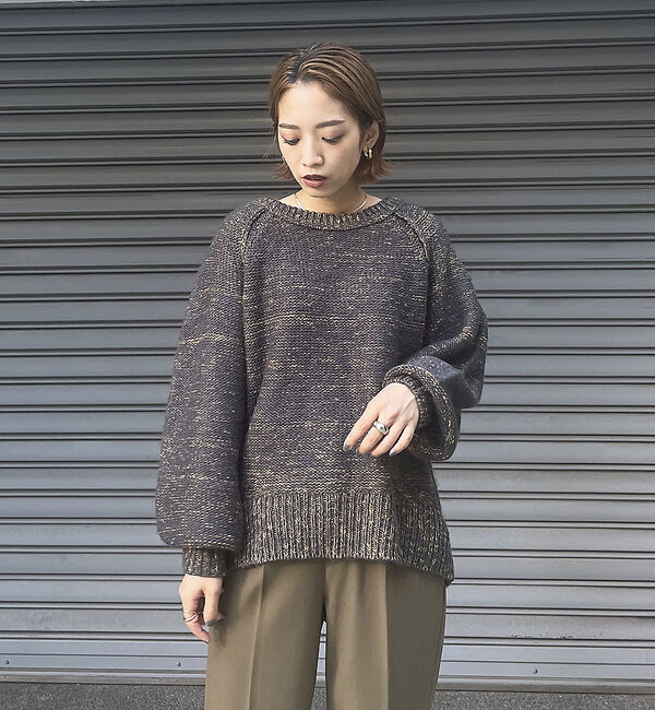 NOMINE「【展開店舗限定】ミックスヤーンボリュームスリーブニット」|ニット・セーター|