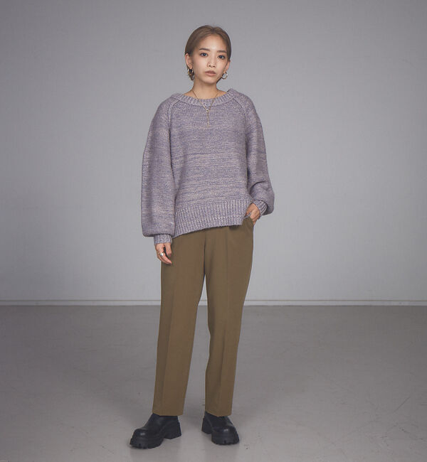 NOMINE「【展開店舗限定】ミックスヤーンボリュームスリーブニット」|ニット・セーター|