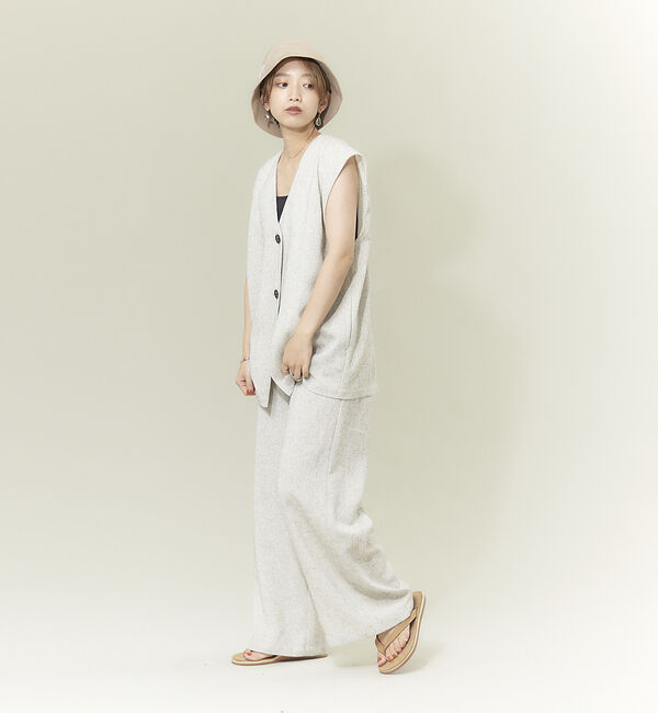 NOMINE「【セットアップ対応】サマーツイードベスト」|ベスト・ジレ|