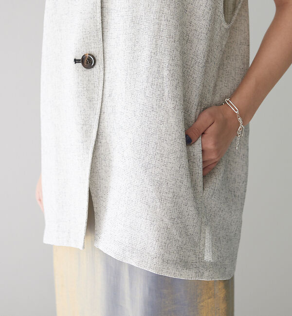 NOMINE「【セットアップ対応】サマーツイードベスト」|ベスト・ジレ|