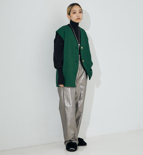 NOMINE「【セットアップ対応】サマーツイードベスト」|ベスト・ジレ|