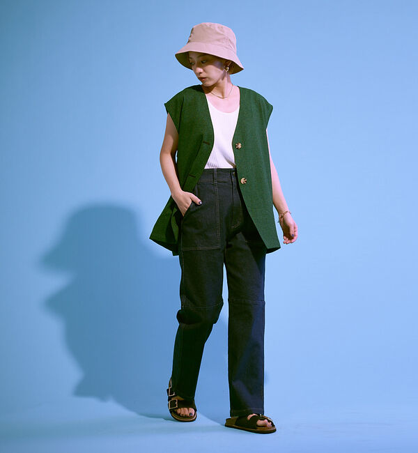 NOMINE「【セットアップ対応】サマーツイードベスト」|ベスト・ジレ|