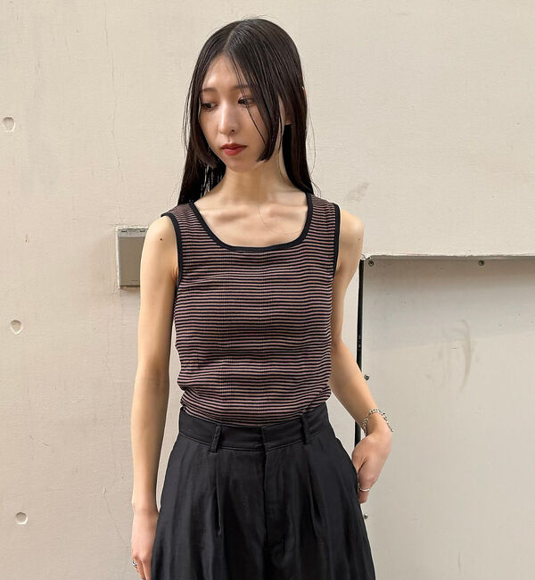 NOMINE「【Miller】Cup inスクエアタンクトップ」|キャミソール|ブラウン