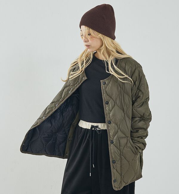 NOMINE「【TAION】キルティングクルーネック ダウンジャケット / ブルゾン」|ダウン|