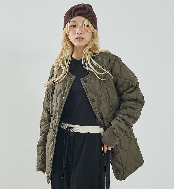 NOMINE「【TAION】キルティングクルーネック ダウンジャケット / ブルゾン」|ダウン|