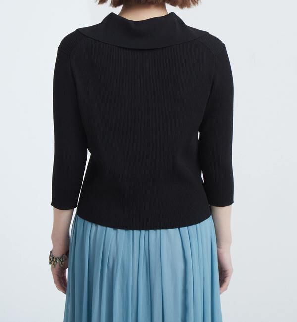 TIARA「ジップアップリブニット」|ニット・セーター|